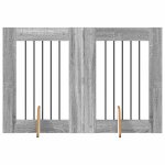 Vidaxl portillon pour chien avec supports 2 pcs sonoma gris 60 x 80 cm