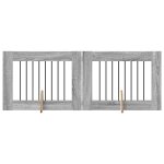 Vidaxl portillon pour chien avec supports 2 pcs sonoma gris 80 x 60 cm