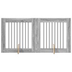 Vidaxl portillon pour chien avec supports 2 pcs sonoma gris 80 x 80 cm