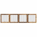 Vidaxl portillon pour chien avec supports 4 pcs bois ancien