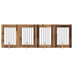 Vidaxl portillon pour chien avec supports 4 pcs bois ancien 60 x 80 cm