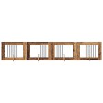 Vidaxl portillon pour chien avec supports 4 pcs bois ancien 80 x 60 cm