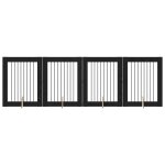 Vidaxl portillon pour chien avec supports 4 pcs ch�ne noir 80 x 100 cm