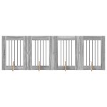 Vidaxl portillon pour chien avec supports 4 pcs sonoma gris 60 x 80 cm