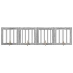 Vidaxl portillon pour chien avec supports 4 pcs sonoma gris 80 x 80 cm