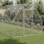 Vidaxl poulailler 2, 5x4x2, 25 m acier galvanis�