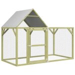 Vidaxl poulailler 200x100x150 cm bois de pin massif impr�gn�
