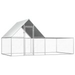 Vidaxl poulailler 4 x 2 x 2 m acier galvanis