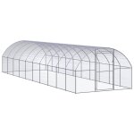 Vidaxl poulailler d'extrieur 3x10x2 m acier galvanis