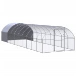 Vidaxl poulailler d'extrieur 3x10x2 m acier galvanis
