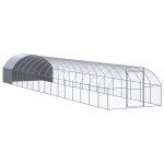 Vidaxl poulailler d'extrieur 3x16x2 m acier galvanis