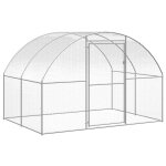 Vidaxl poulailler d'extrieur 3x2x2 m acier galvanis