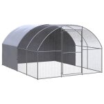 Vidaxl poulailler d'extrieur 3x4x2 m acier galvanis