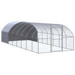Vidaxl poulailler d'extrieur 3x8x2 m acier galvanis