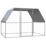 Vidaxl poulailler d'extrieur 3x2x2 m acier galvanis
