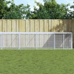 Vidaxl poulailler avec toit gris clair 803x98x90 cm acier galvanis