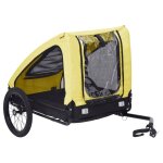 Vidaxl remorque pour animaux de compagnie jaune et noir Vidaxl remorque pour animaux de compagnie jaune et noir