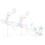 Vidaxl renne et tra�neaux no�l volant acrylique 260x21x87 cm color�