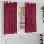 Vidaxl rideau avec des rideaux 2 pcs bordeaux 175 x 140 cm velours