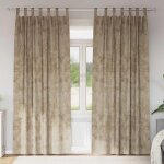 Vidaxl rideau avec des rideaux 2 pcs champagne 260 x 140 cm velours
