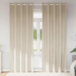 Vidaxl rideaux avec des rideaux 2 pcs cr�me 140 x 245 cm velours