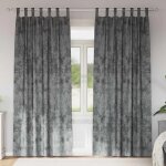 Vidaxl rideau avec des rideaux 2 pcs gris 225 x 140 cm velours