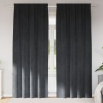 Vidaxl rideaux avec des rideaux 2 pcs gris clair 140 x 245 cm velours Vidaxl rideaux avec des rideaux 2 pcs gris clair 140 x 245 cm velours