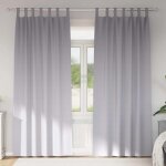 Vidaxl rideaux avec des rideaux 2 pcs gris m�tallique polyester