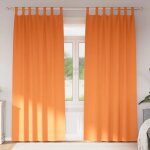 Vidaxl rideaux avec des rideaux 2 pcs orange vif polyester
