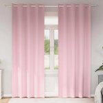 Vidaxl rideaux avec des rideaux 2 pcs rose b�b� polyester