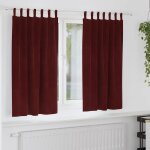Vidaxl rideaux 2 pcs rouge bordeaux 140 x 175 cm velours Vidaxl rideaux 2 pcs rouge bordeaux 140 x 175 cm velours