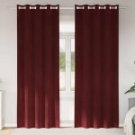 Vidaxl rideaux 2 pcs rouge bordeaux 140 x 245 cm velours Vidaxl rideaux 2 pcs rouge bordeaux 140 x 245 cm velours