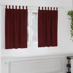 Vidaxl rideaux 2 pcs rouge bordeaux 140 x 140 cm velours Vidaxl rideaux 2 pcs rouge bordeaux 140 x 140 cm velours