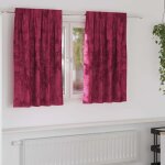 Vidaxl rideau 2 pcs rouge bordeaux 140 x 140 cm velours Vidaxl rideau 2 pcs rouge bordeaux 140 x 140 cm velours