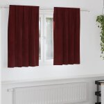 Vidaxl rideaux 2 pcs rouge bordeaux 140 x 140 cm velours Vidaxl rideaux 2 pcs rouge bordeaux 140 x 140 cm velours