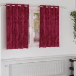 Vidaxl rideau 2 pcs rouge bordeaux 140 x 140 cm velours Vidaxl rideau 2 pcs rouge bordeaux 140 x 140 cm velours