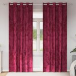 Vidaxl rideau 2 pcs rouge bordeaux 225 x 140 cm velours