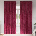 Vidaxl rideau 2 pcs rouge bordeaux 225 x 140 cm velours Vidaxl rideau 2 pcs rouge bordeaux 225 x 140 cm velours