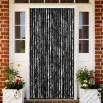 Vidaxl rideau anti - mouches anthracite 100x200 cm chenille
