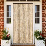 Vidaxl rideau anti - mouches beige 100x200 cm chenille