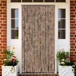 Vidaxl rideau anti - mouches beige et marron fonc 90x200 cm chenille