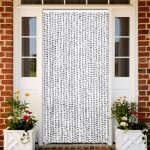 Vidaxl rideau anti - mouches gris clair et gris fonc 100x200cm chenille