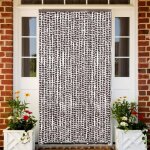 Vidaxl rideau anti - mouches marron et blanc 118x220 cm chenille