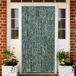 Vidaxl rideau anti - mouches vert et blanc 118x220 cm chenille