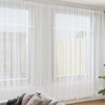 Vidaxl rideaux avec des rideaux blanc 500 x 280 cm polyester