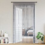 Vidaxl rideau en fils 2 pcs 140 x 250 cm gris clair