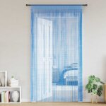 Vidaxl rideaux a fils 2 pcs bleu clair 100x250 cm