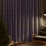 Vidaxl rideaux lumineux à led 3x3 m 300 led bleu 8 fonctions Vidaxl rideaux lumineux à led 3x3 m 300 led bleu 8 fonctions