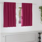 Vidaxl rideaux occultants avec anneaux 2 pcs bordeaux 140 x 140 cm