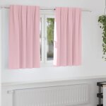 Vidaxl rideaux occultants avec anneaux 2 pcs rose b�b� 140 x 140 cm